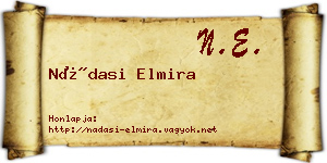 Nádasi Elmira névjegykártya